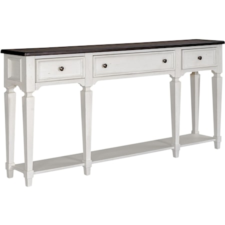 Cottage Console Table with Storage