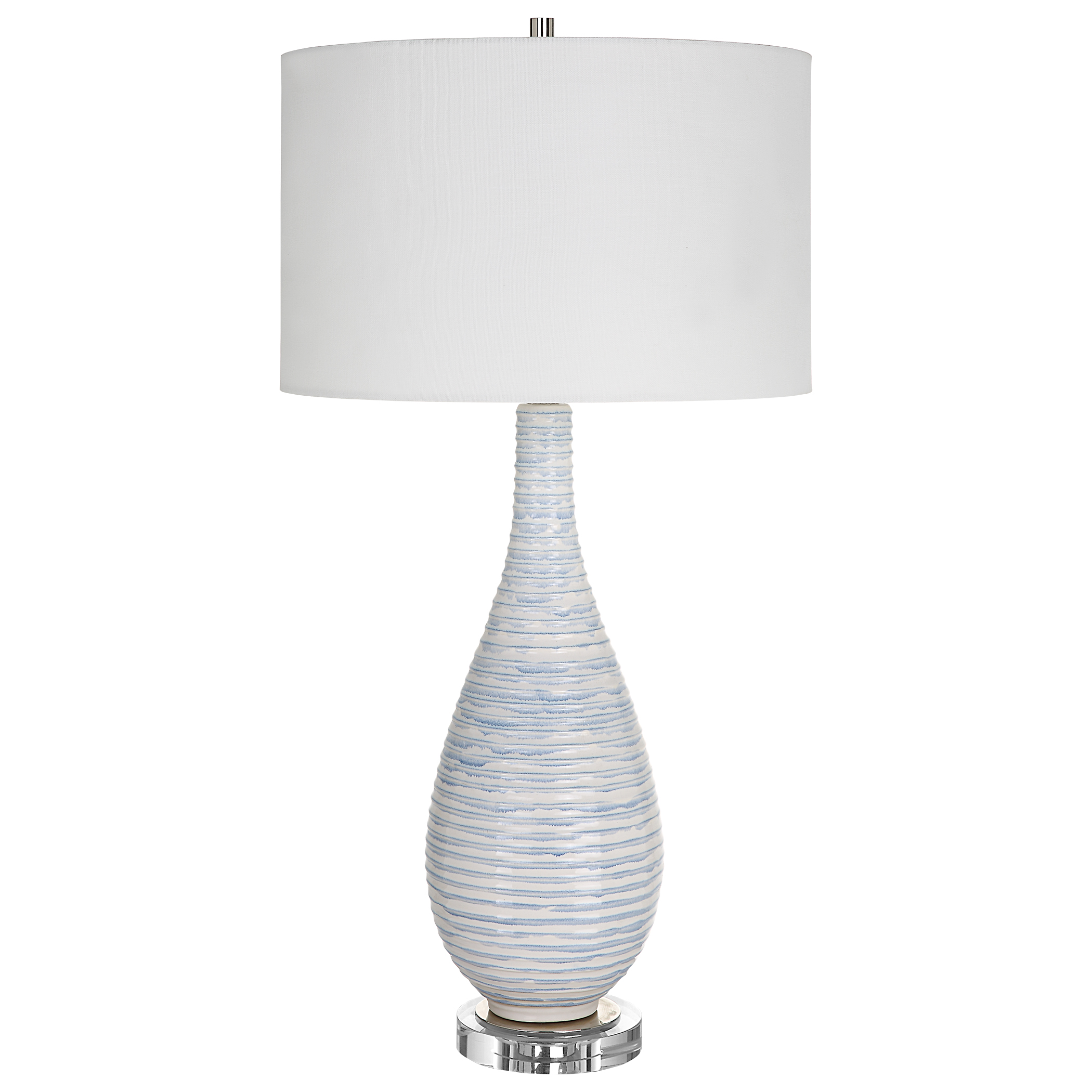 Uttermost Clariot Clariot Ribbed Blue Table Lamp