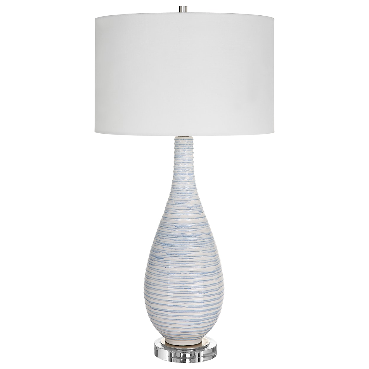 Uttermost Clariot Clariot Ribbed Blue Table Lamp