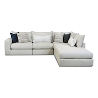 Contemporary Modular Sectional with Chaise