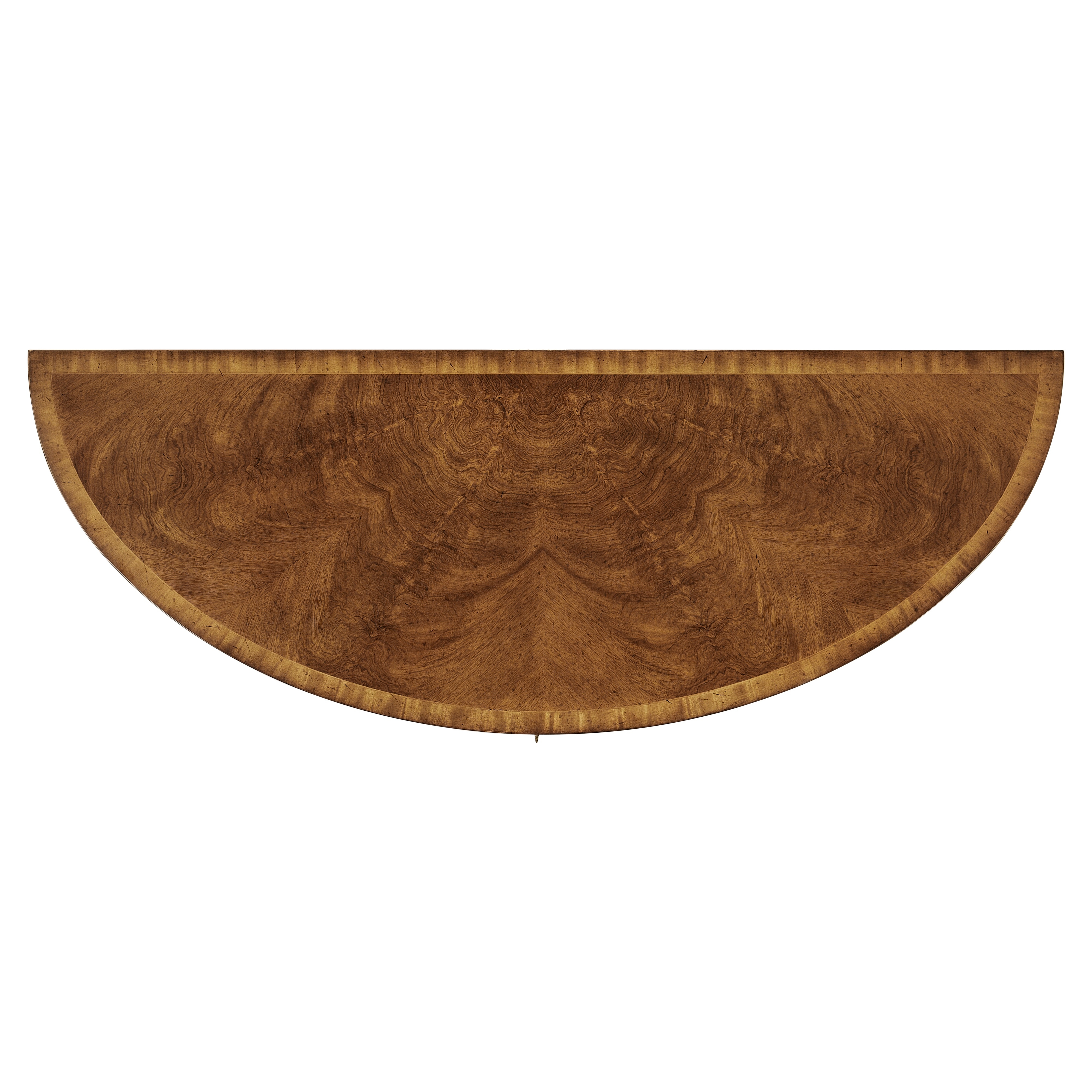 Jonathan Charles JC Traditional Crotch Walnut Demilune Sideboard