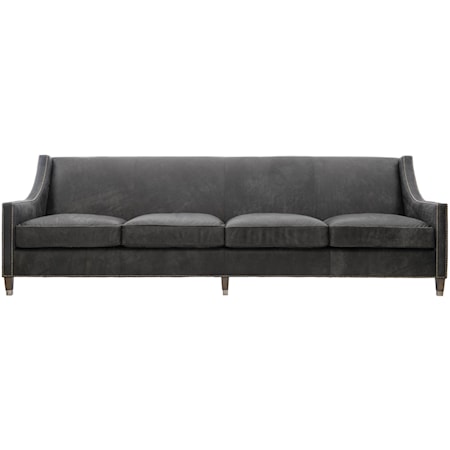 Palisades Leather Sofa Without Pillows