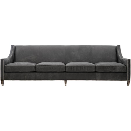 Palisades Leather Sofa Without Pillows