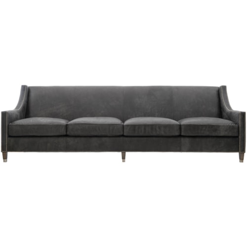 Palisades Leather Sofa Without Pillows