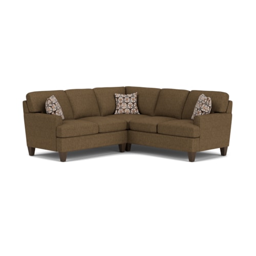 Contemporary Sectional Sofa with Mailbox Arms