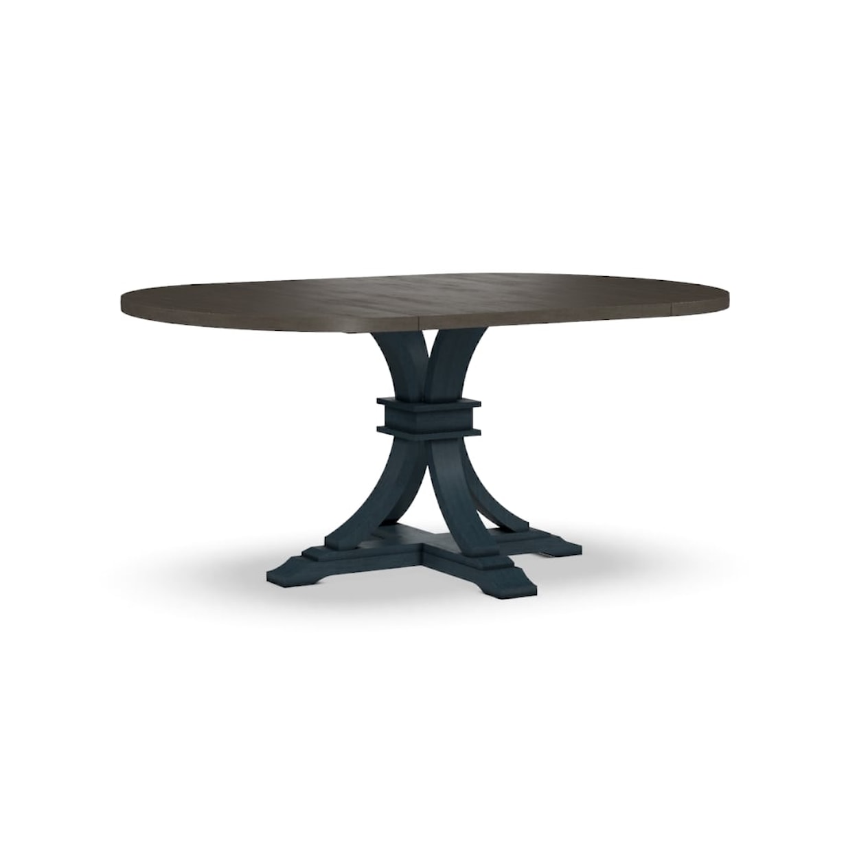 John Thomas Curated Collection Two-Tone Dining Table with Pedestal Base