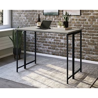 Modern Industrial Drop-Leaf Table with Slide-Out Supports