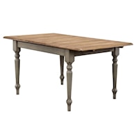 Casual 66" Leg Table with 15" Butterfly Leaf
