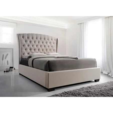 Queen Upholstered Platform Bed