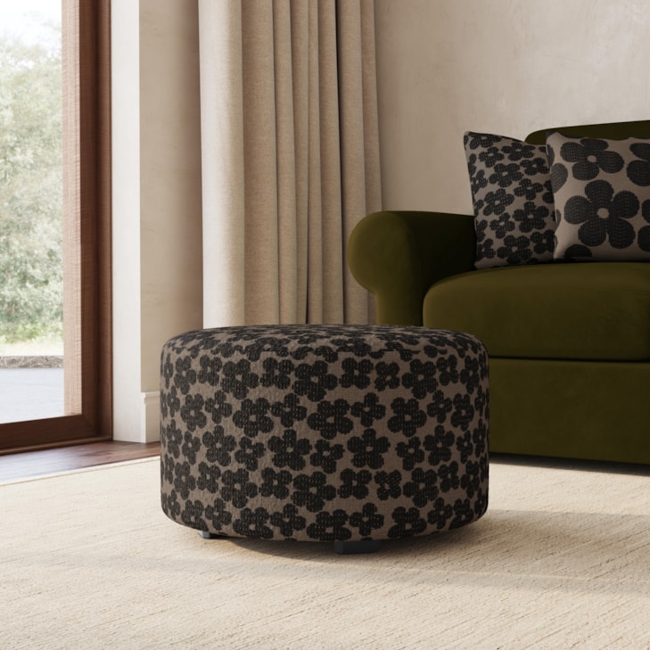 Net Pouf Flexsteel Pouf 7435-09 Transitional Round Cocktail Pouf | Belfort ...