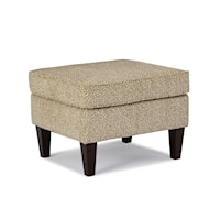 Casual Accent Ottoman with Block Legs