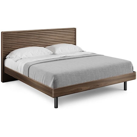 Contemporary King Panel Platform Bed