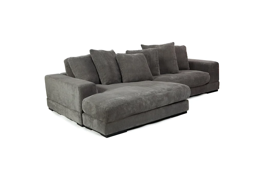 Plunge  Dark Grey Sectional with Flip-Style Chaise by Moe's Home Collection at Stoney Creek Furniture 