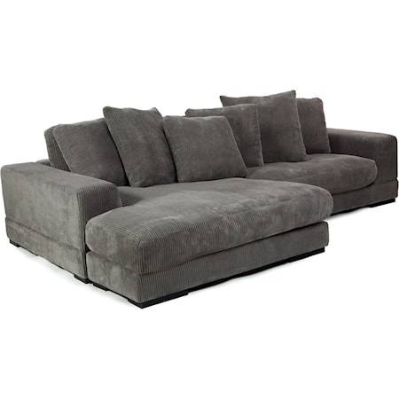  Dark Grey Sectional with Flip-Style Chaise