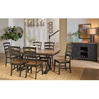 Stormy Ridge 6-Piece Farmhouse Dining Set