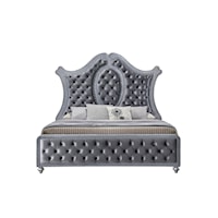 Cameo Traditional Upholstered Queen Bed