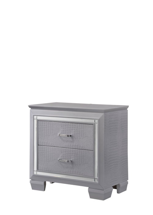 Glam Nightstand with Touch Night Light