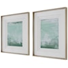 Uttermost Coastal Coastal Patina Modern Framed Prints S/2