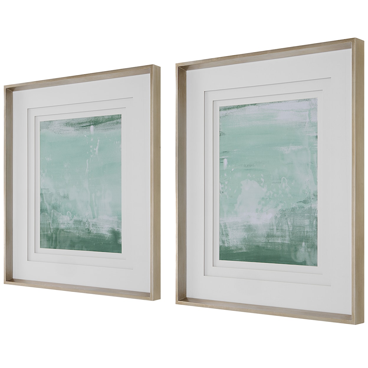 Uttermost Coastal Coastal Patina Modern Framed Prints S/2