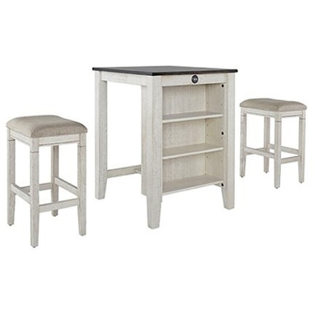 3-Piece Counter Table & 2 Stool Set