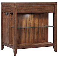 Transitional Nightstand with 3-Way Touch Lighting