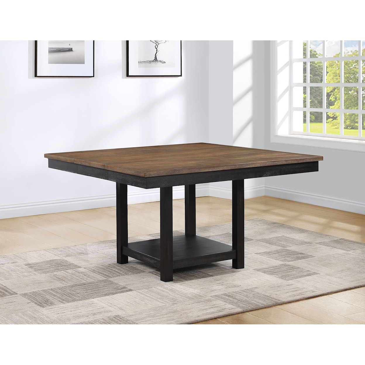 Steve Silver Harington Dining Table with 16-Inch Table Leaf