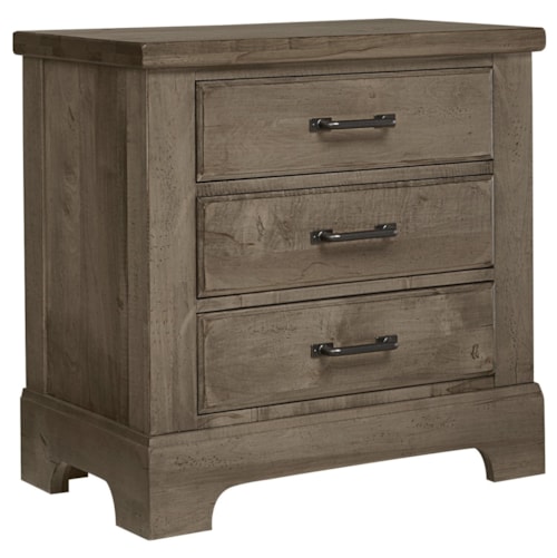 Rustic 3-Drawer Nightstand with English Dovetail Construction