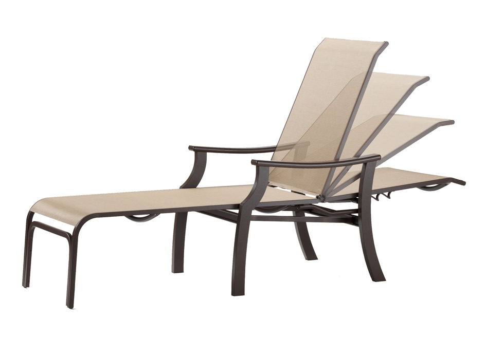 Adj. 4-Position Lay-Flat Sling Chaise Lounge