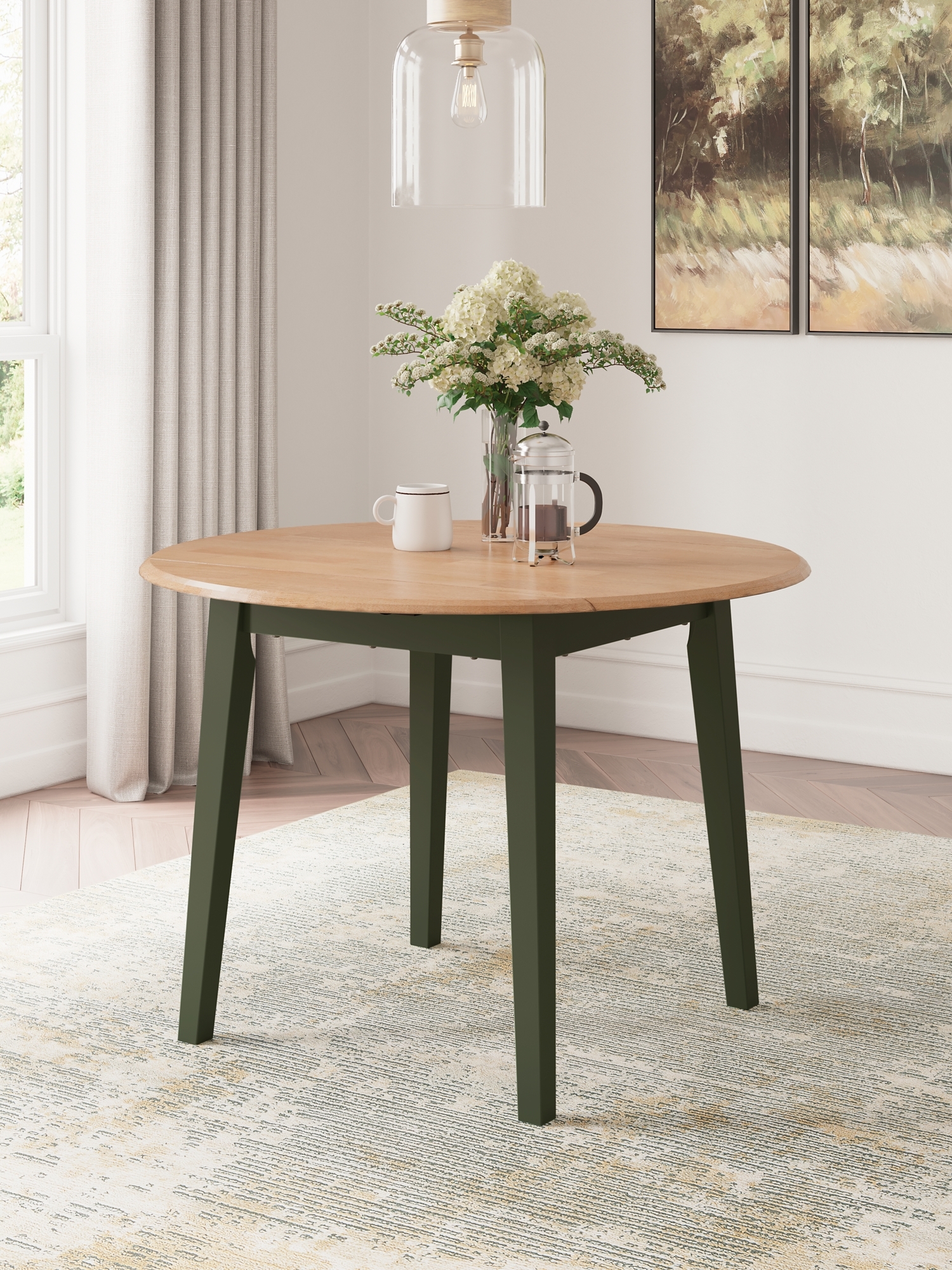 Round Drop Leaf Table