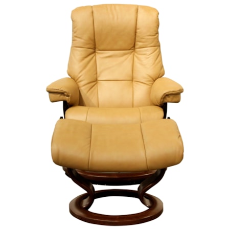 Small Reclining Chair with Classic Base