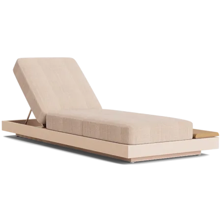 Adjustable Chaise Lounge w/Teak Sideboard