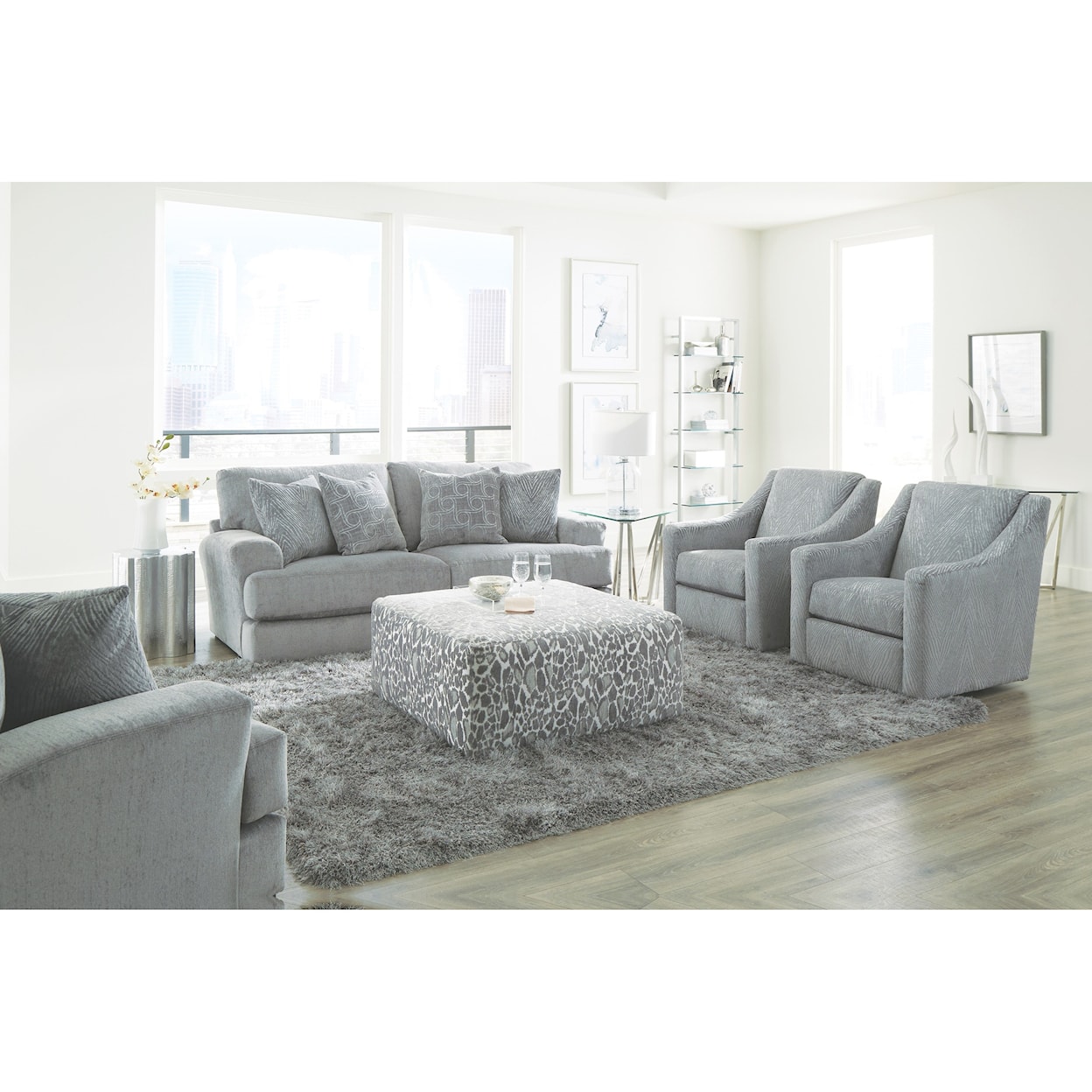 Jackson Furniture Mako MAKO GREY COCKTAIL OTTOMAN |