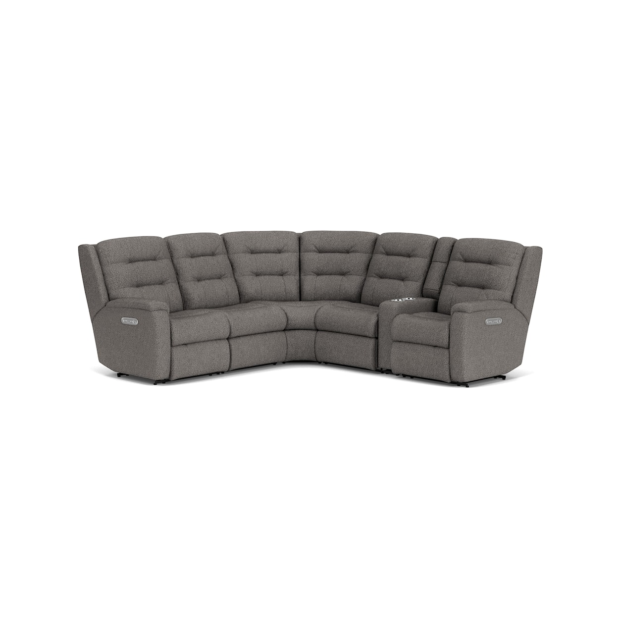 Flexsteel Arlo 6-Piece Power Headrest Reclining Sectional