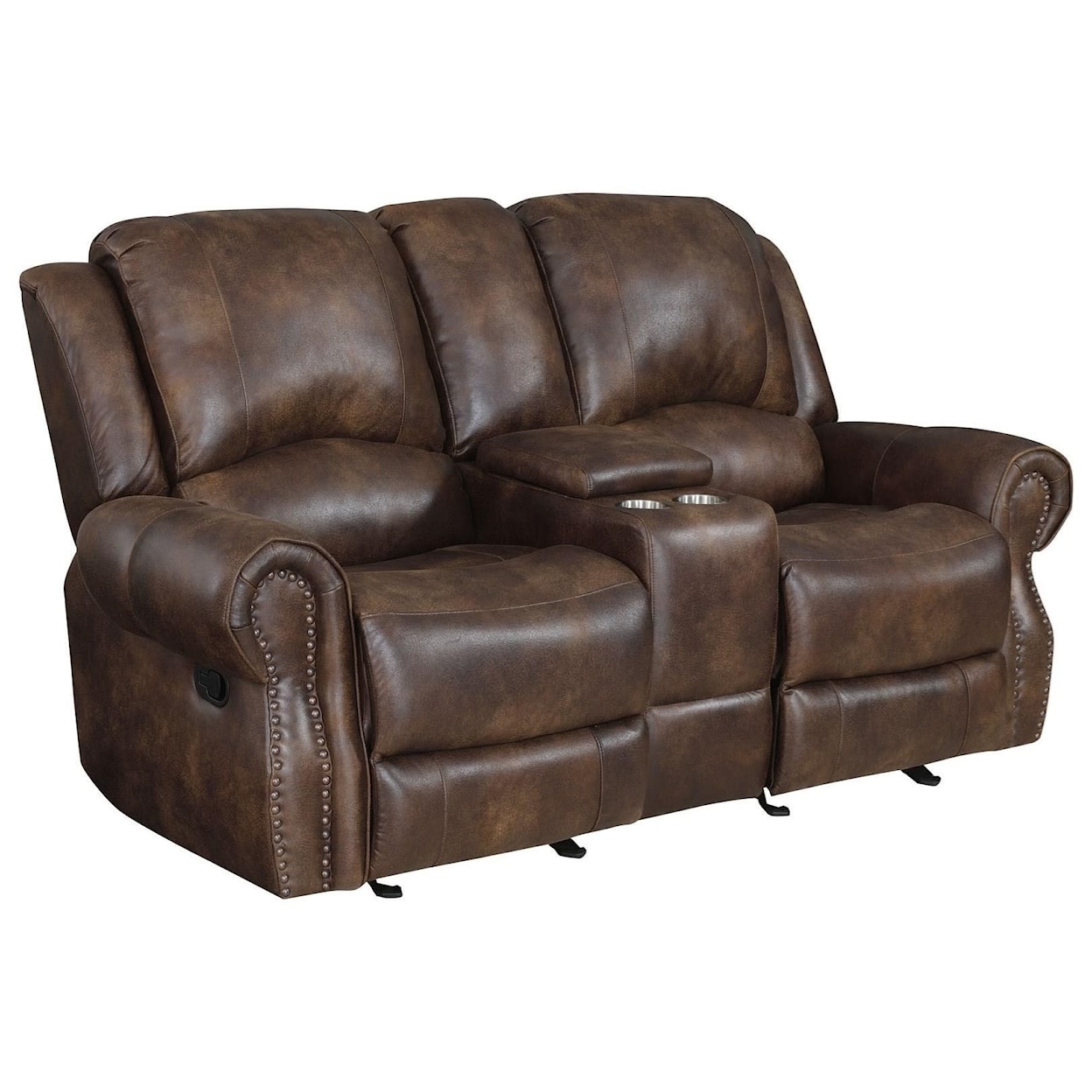 Steve Silver Navarro Manual Recliner Console Loveseat