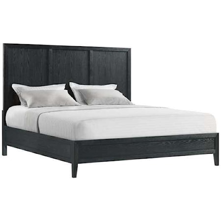 Contemporary King Panel Bed with Low Footboard