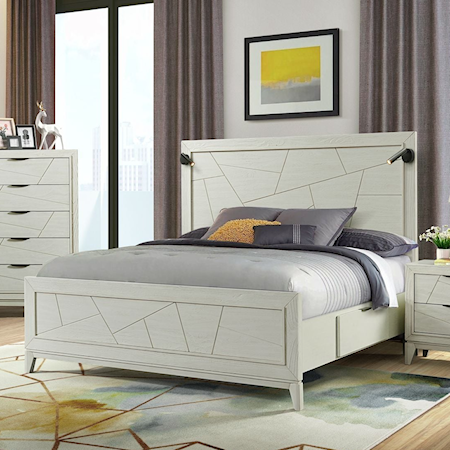 Contemporary Queen Bed with Storage