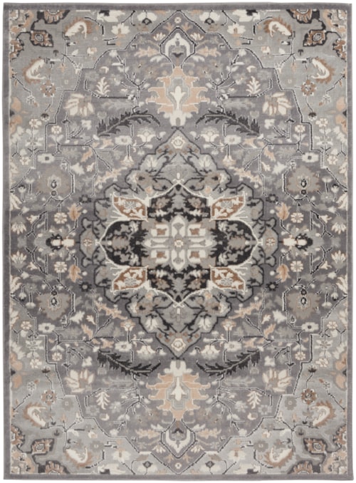 4' x 6' Grey Rectangle Rug
