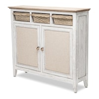 Coastal Two-Tone 3-Basket Entry Cabinet with Doors