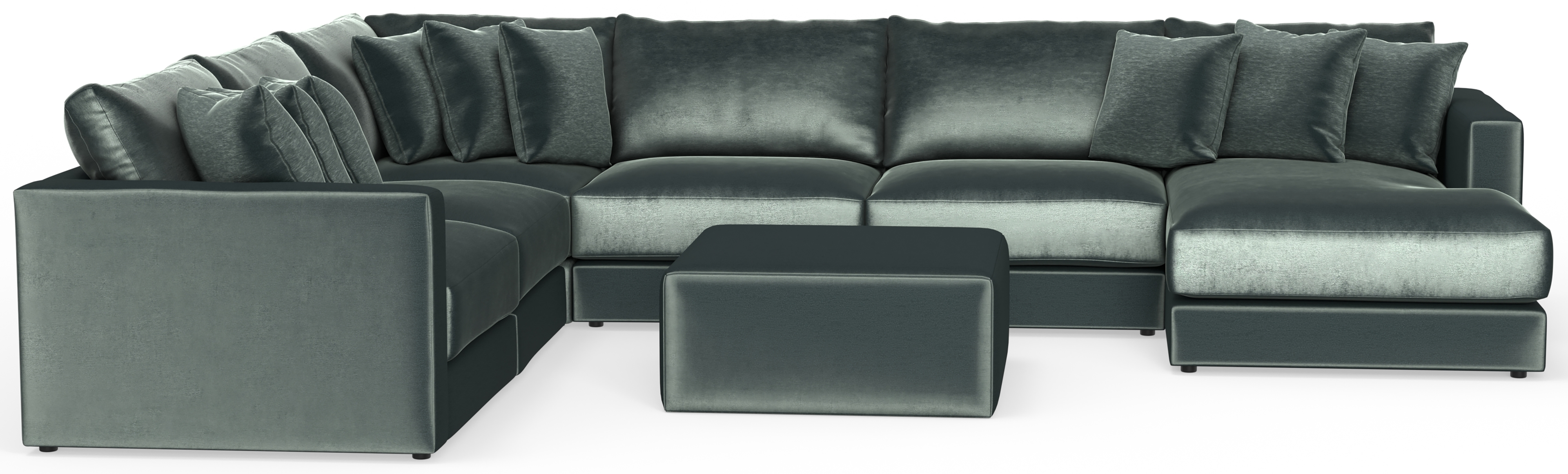 5-Piece Sectional Sofa with Cocktail Ottoman