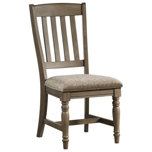 Traditional Dining Chair with Upholstered Seat