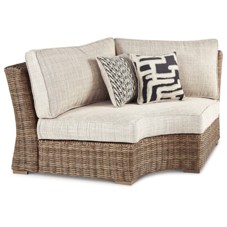 Curved Corner Chair W/ Cushion