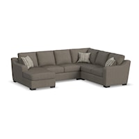 Casual U-Shaped Sectional with LAF Chaise