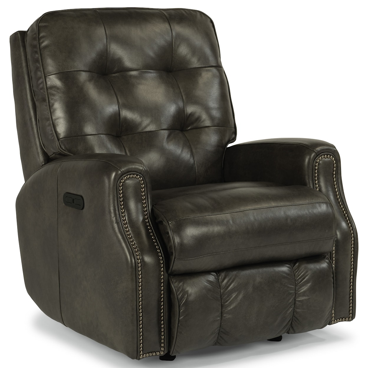 Flexsteel Devon Power Headrest Recliner w/ Nailheads