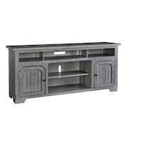 Transitional 68" TV Console with Adjustable Shelves