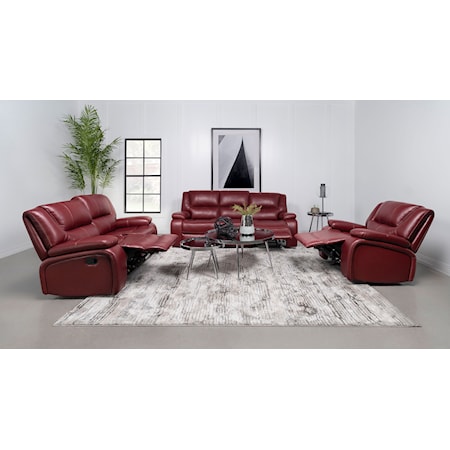 3-piece Reclining Sofa Set Red