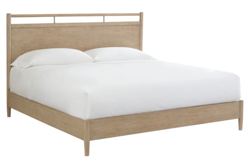 Transitional Queen Panel Bed with USB Ports