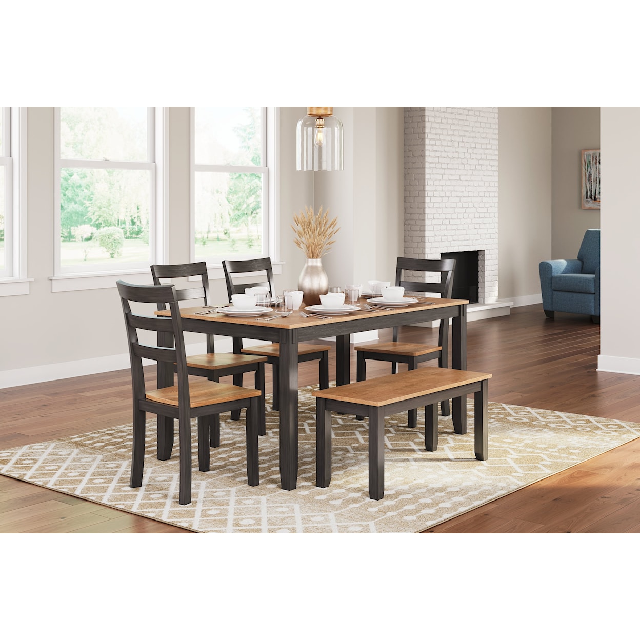 Signature Design Gesthaven Dining Room Table Set (6/Cn)
