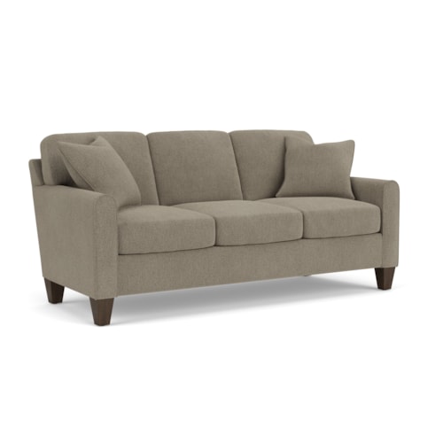 Contemporary Sofa with Mailbox Arms