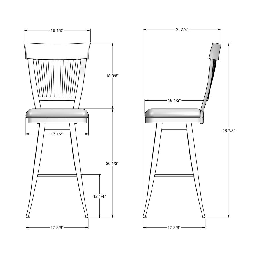 Amisco Annabelle 30" Swivel Bar Stool