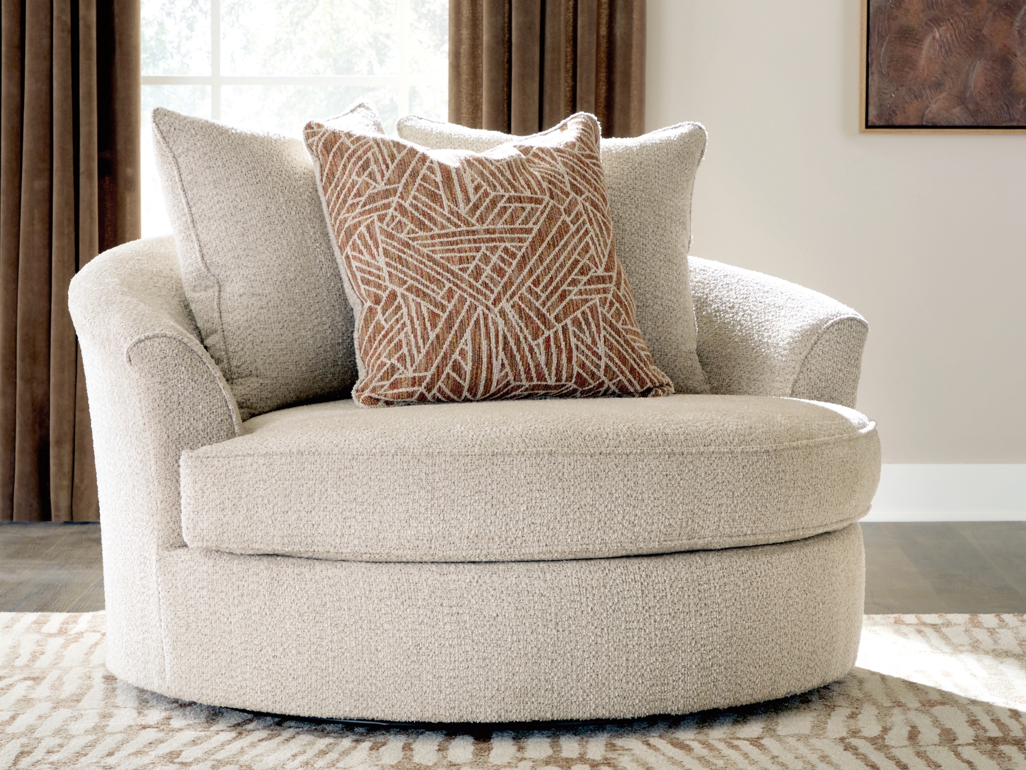 Oversized Swivel Accent Chair